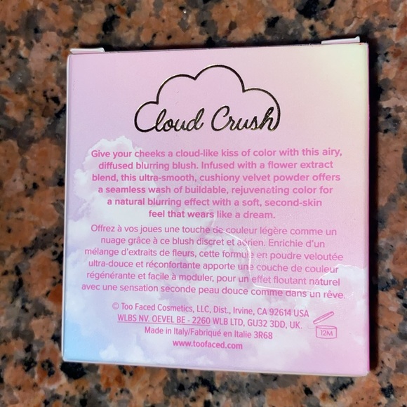 New Too Faced Cloud Crush Blush, Super Candy Clouds - Picture 2 of 7